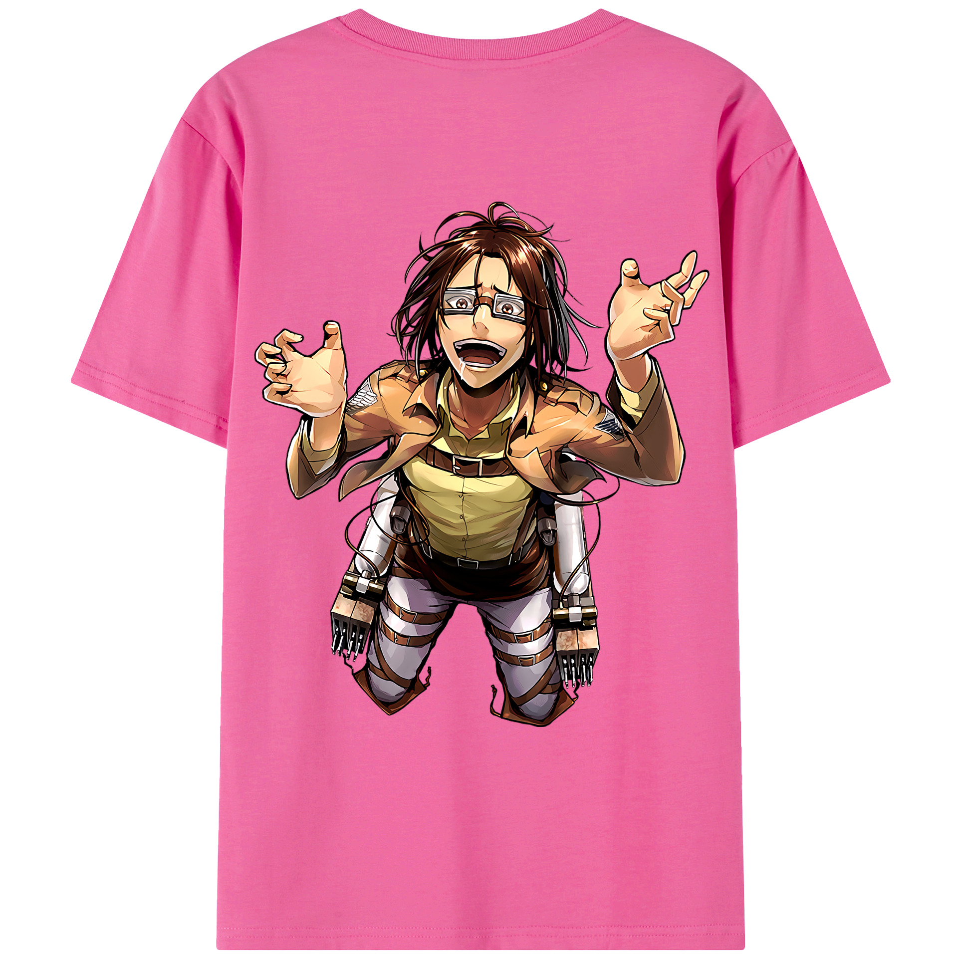（画像用） 進撃の巨人 ハンジ·ゾエ Attack on Titan Hanji Zoe レディース半袖Tシャツ(バックプリント)